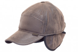 Бейсболка демисезонная Город, кож.зам, коричневый Хольстер