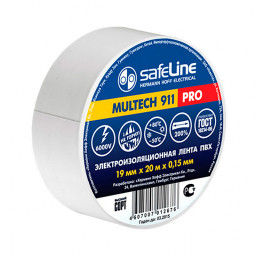 Изолента 19 мм/20 м белая SafeLine