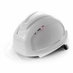 Каска защитная Абсолют Престиж белая бесцветный прозрачный козырёк