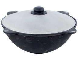 Казан чугунный 6 л. плоское дно, с крышкой