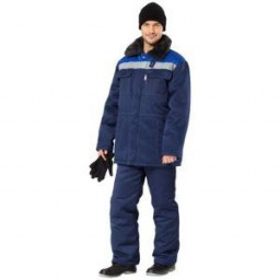 Костюм зимний ТРУЖЕНИК-УЛЬТРА темно-синий/васильковый