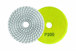 Круг 100мм алмазный гибкий шлифовальный Р200 мокрое шлифование ВИХРЬ