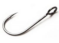 Крючок одинарный колечко, черный, ВС, OWNER - 11шт 50921-16