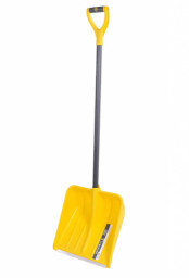 Лопата снеговая пластиковая ВАРЯГ 400*400мм  с алюминиевым черенком