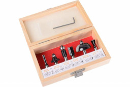 Набор фрез по дереву 6шт.(хвостовик 8мм), кейс ВИХРЬ