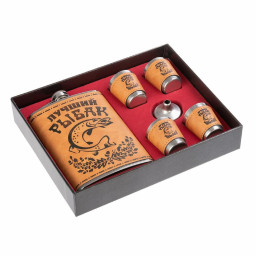 Набор Лучший рыбак фляжка 270 мл, 4 стопки, воронка