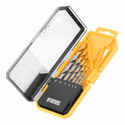 Набор сверл по металлу, 2-8мм, Р6М5-TiN, Golden Tip, 6 шт Denzel