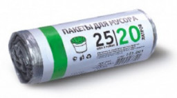 Пакеты для мусора 30 л (7 мкм) GRIFON ПНД черные 25 шт