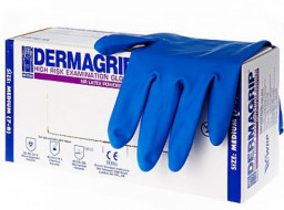 Перчатки резиновые DERMAGRIP® XL синие (пара)