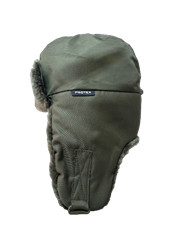 Шапка ушанка кошачий глаз, серый мех PROTECT Тайгер