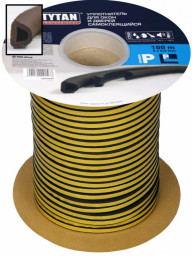 Уплотнитель окон/дверей TYTAN D100 белый ЦЕНА ЗА 1 п.м. в 1 слой