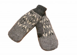 Варежки вязанные с рисунком синтетинка 80065